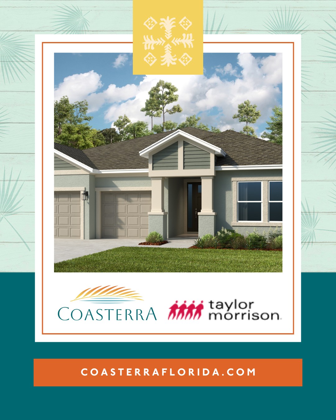 We are thrilled to introduce @taylormorrisonhomes as one of our esteemed builders at Coasterra!  Tailored for modern living, their homes offer the perfect combination of style and comfort. The Palms Series model will be coming soon in June! Learn more about the builders at Coasterra at coasterraflorida.com! #Coasterra #ManateeCounty #ManateeCountyRealEstate #Florida #PalmettoRealEstate #PalmettoFlorida #PalmettoFloridaRealEstate